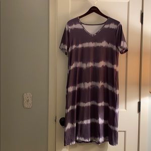 Tie-dye loose fitting dress